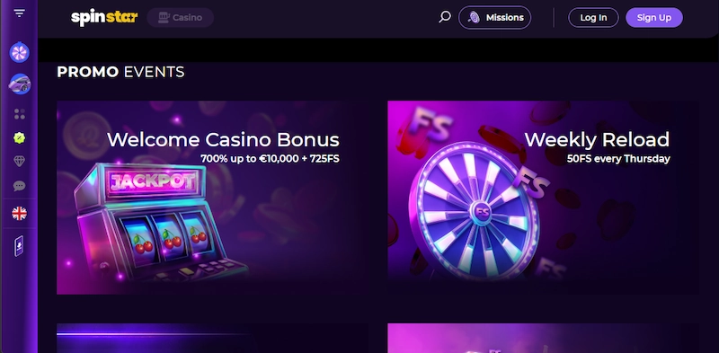 spinstar casino Gameplay